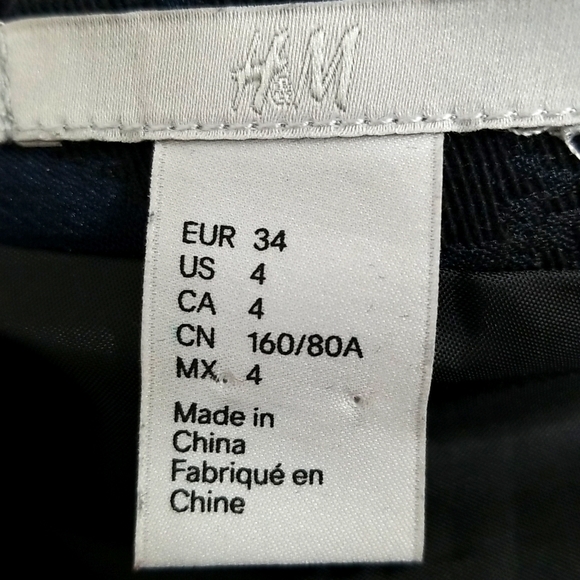 H&M Women's Blue & Black Cocktail Evening Dress Size 4 - Picture 8 of 8